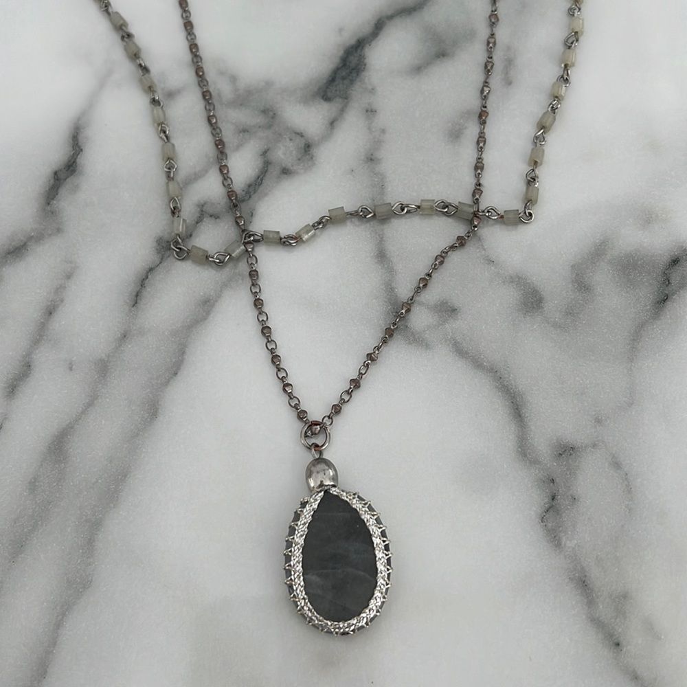 Banana Republic Double Chained, Jewel Necklace